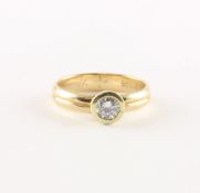 Brillantring, 585/ooo Gelbgold, 3,3g
