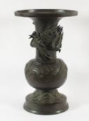 Bodenvase, Bronze, Drache, Japan, Meiji