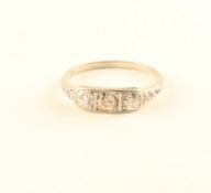 Diamantring, 585/ooo Weißgold, 2,1g