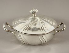 Deckelschüssel, Silber 800/ooo, Gebrüder Friedländer, Berlin, um 1910