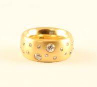 Diamantring, 750/ooo Gelbgold, RG 61, 23,8g