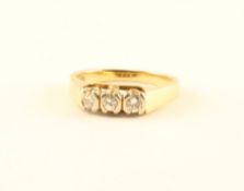 Brillantbeisteckring, 585/ooo Gelbgold, 4,5g
