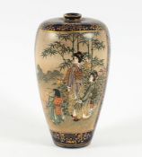 Satsuma-Vase, wohl Kinkozan, Japan, Meiji-Periode