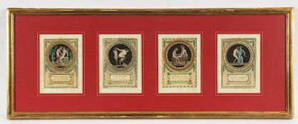 vier erotische Blätter, um 1790, R.
