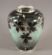 Vase, Silver Overlay, Bavaria