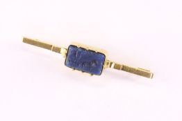 Brosche, 750/ooo Gelbgold, Gemme, 11,3g