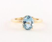 Aquamarinring, 750/ooo RG, 4,5g