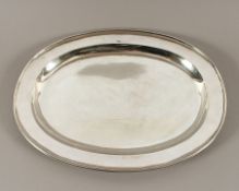 Ovales Tablett, Silber 12lötig, deutsch, um 1810