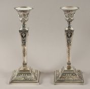 Paar einflammige Leuchter, Silber 925/000, 20.Jh.
