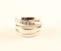 Brillantring, 750/ooo Weißgold, 17,3g