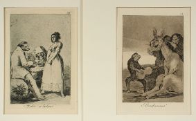 Goya, Francisco, zwei Radierungen