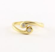 Brillantring, mind. 18 Karat Gelbgold, 3,2g