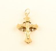 Kreuzanhänger, 585/ooo Gelbgold, gefüllt, 2,3g
