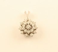 Brillantanhänger, 585/ooo Weißgold, ca. 1,2 ct., w vs