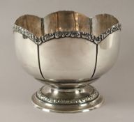 große Fuß-Schale, Silber 830/ooo, Wilkens, Bremen, 20.Jh.