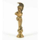 Petschaft, Büste der Pallas Athene, Bronze, deutsch, E.19.Jh.