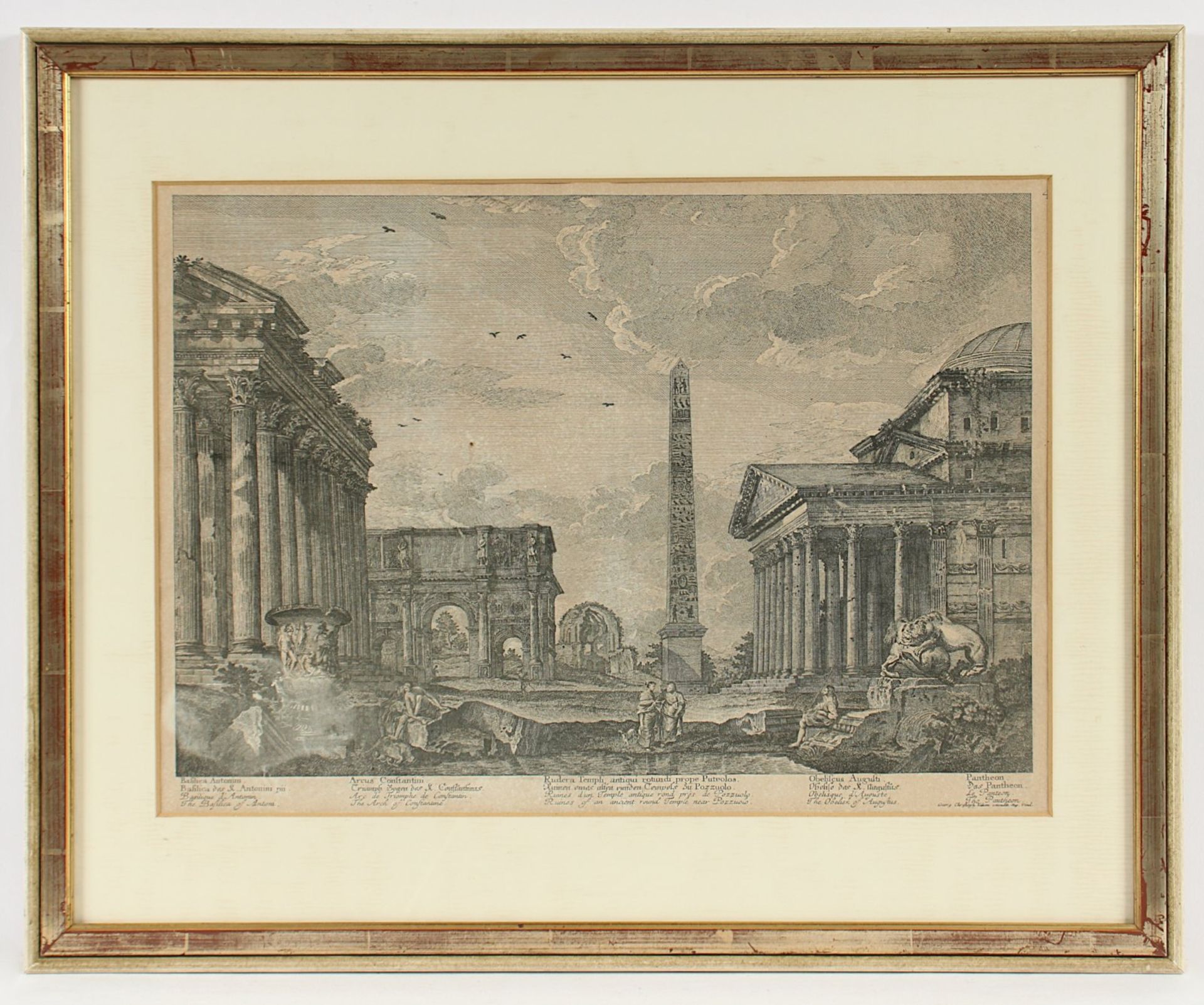 Rom, "Pantheon", Kupferstich, 31 x 44, Georg Christoph Kilian, R.