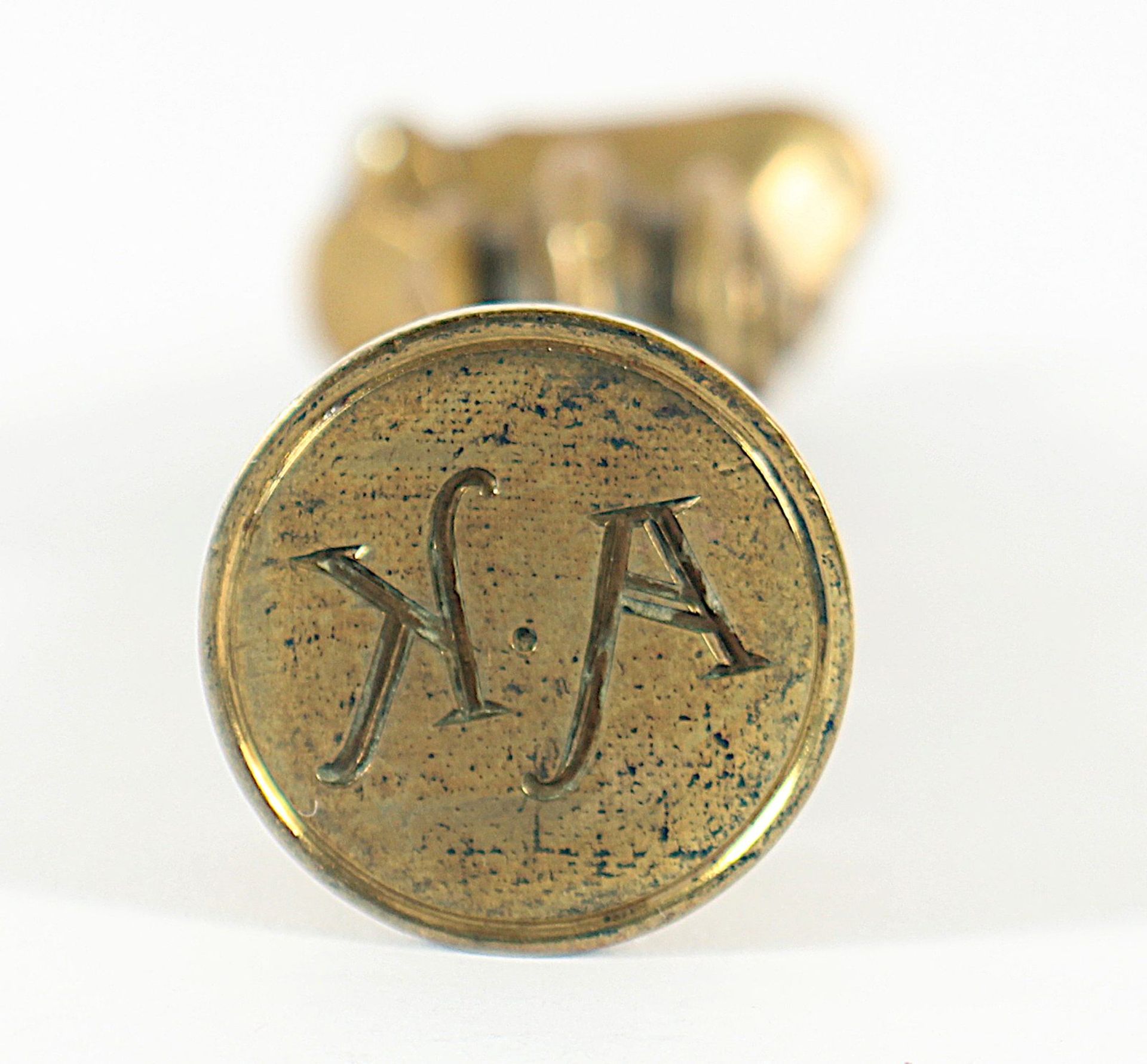 Petschaft, Büste der Pallas Athene, Bronze, deutsch, E.19.Jh. - Bild 3 aus 3