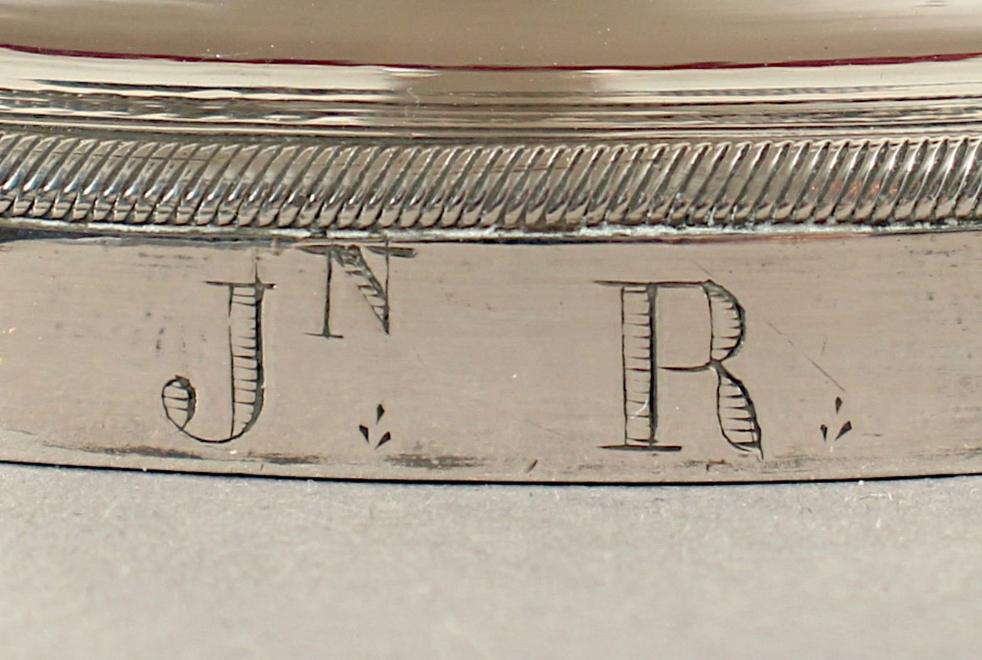 dreiflammiger Leuchter, Silber, Barcelona, um 1800 - Bild 2 aus 3