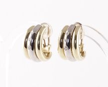 Paar Ohrclips, 585/ooo Gelb- und Weißgold, Brill. 15,5g