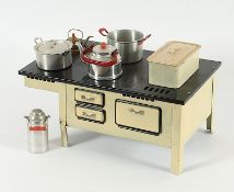 Puppenofen mit Zubehör, deutsch, um 1930/40, Nachlass Grillo