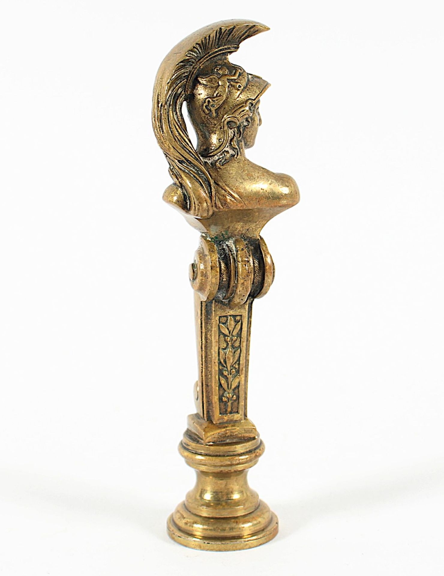 Petschaft, Büste der Pallas Athene, Bronze, deutsch, E.19.Jh. - Bild 2 aus 3