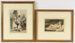 Rowlandson, 2 Blätter, R.