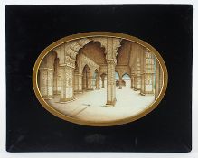 Miniatur der Audienzhalle (Diwan-I-Khas) im Roten Fort in Delhi, Indien, E.19.Jh.