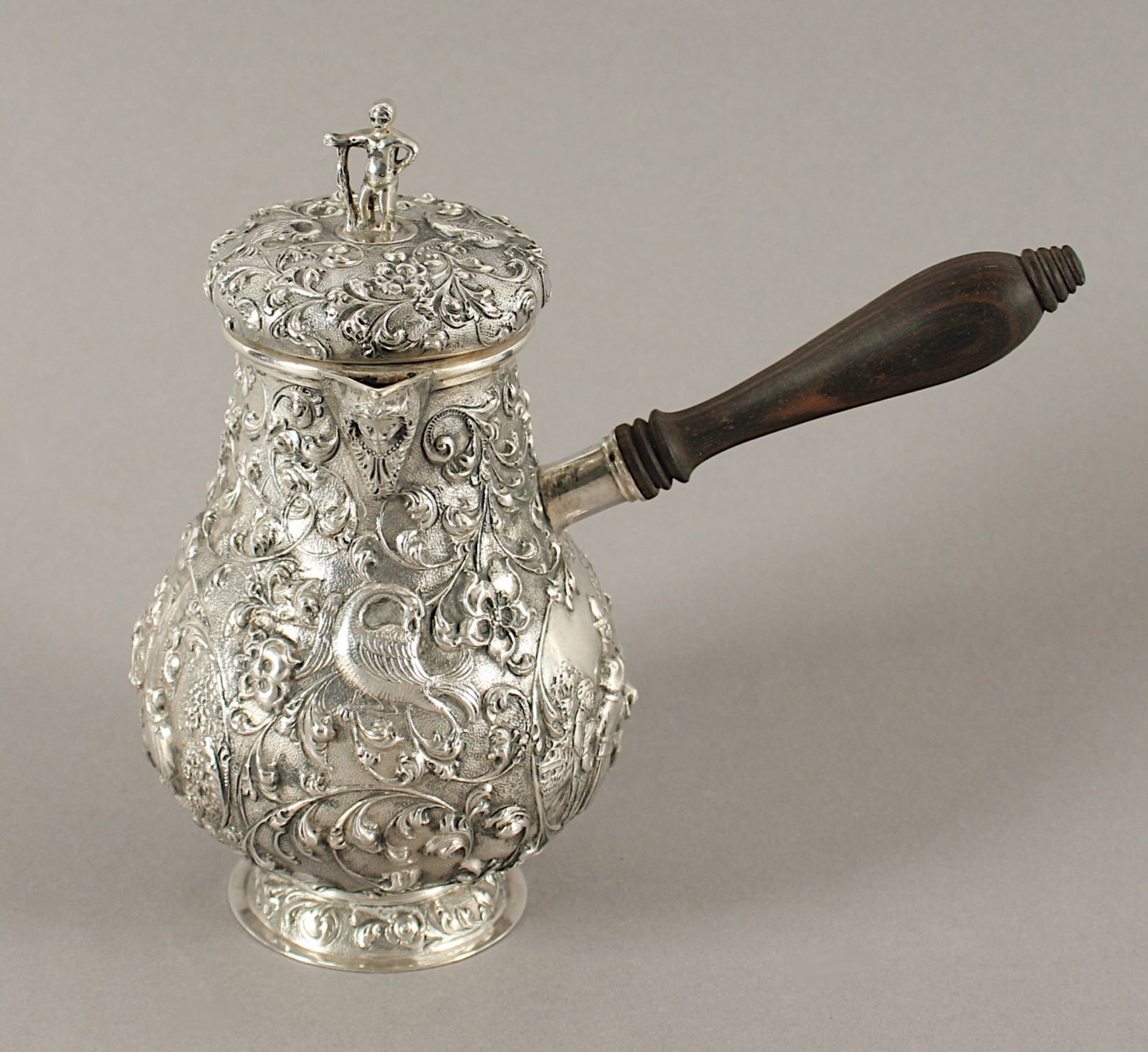 Stielkanne, Silber 833/ooo, Niederlande, E.19.Jh., Nachlass Grillo