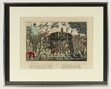 Das Leichenbegräbnis der Jäger, kolorierte Lithografie, R.