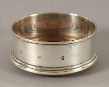 Flaschenständer, Montierung Silber 925/ooo, Boden Holz, London, 20.Jh.