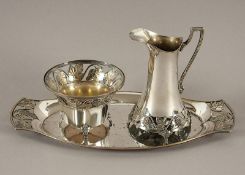 Sahne und Zucker auf Tablett, WMF, um 1900