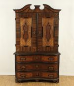 barocke Aufsatzkommode, deutsch, datiert 1761, Nachlass Grillo