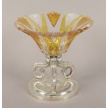 Aufsatzschale, Silber, Glas, deutsch, 19./20.Jh.
