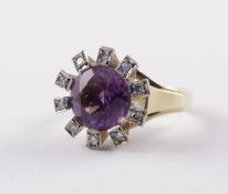 Amethystring, 585/ooo GG, Diamanten, 7g