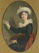 Elisabeth Vigée-Lebrun vor der Staffelei, E.19.Jh.
