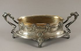 Jugendstil Jardiniere, Silber 800/ooo, Wilhelm Binder, Schwäbisch Gmünd, um 1890, Nachlass Grillo