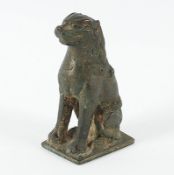 sitzender Fo-Hund, Bronze, China, wohl Tang-Dynastie