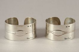 Paar Serviettenringe, Silber 925/ooo, Paloma Picasso, 20.Jh.
