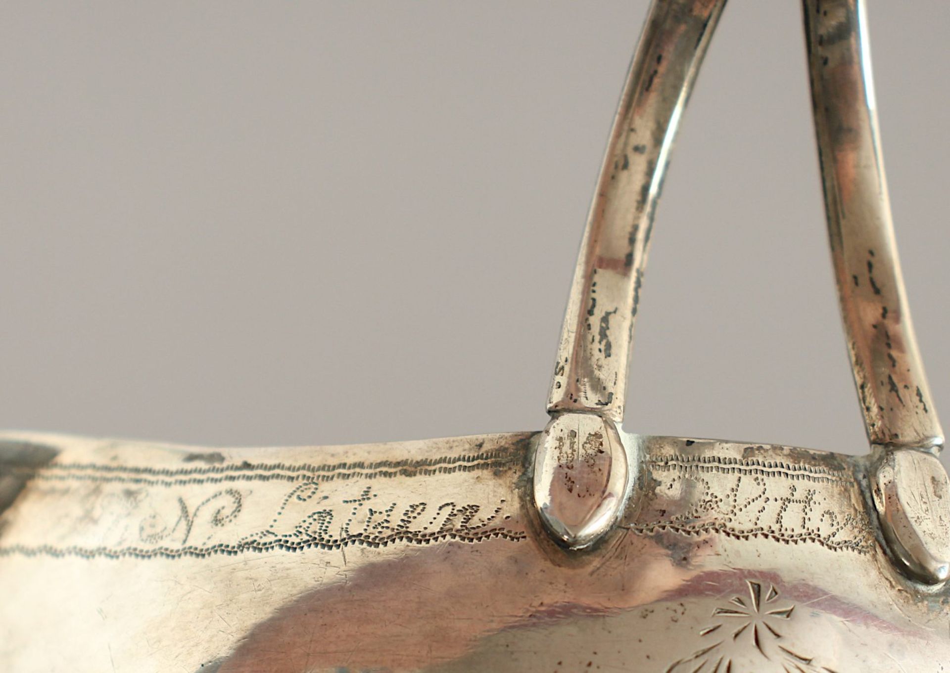 Suppenkelle, lötiges Silber, Griff Holz, deutsch, um 1820, Nachlass Grillo - Bild 2 aus 2