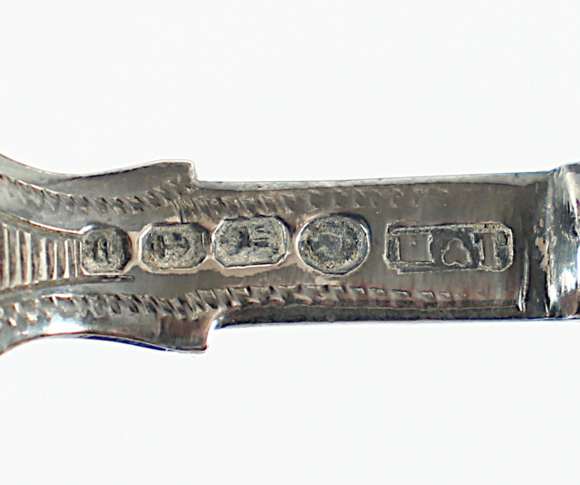 Kinderbesteck, Silber 925/ooo, Griffe Perlmutt, Etui, Birmingham, 1875, Nachlass Grillo - Bild 2 aus 3
