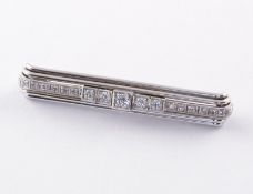 Brosche, 585/ooo Weißgold, Brillanten, 10,4g