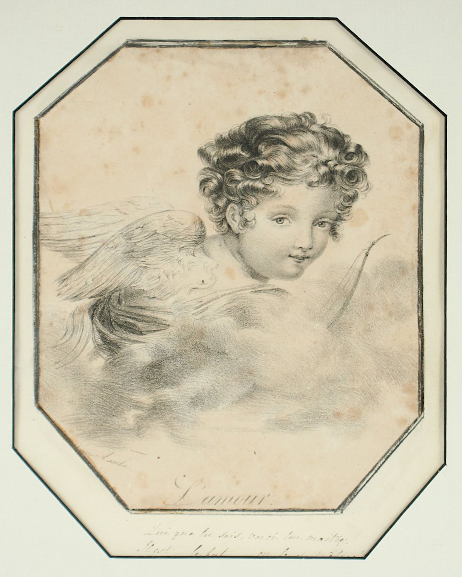 Zeichner des 19.Jh., "L'Amour", R. - Bild 2 aus 2