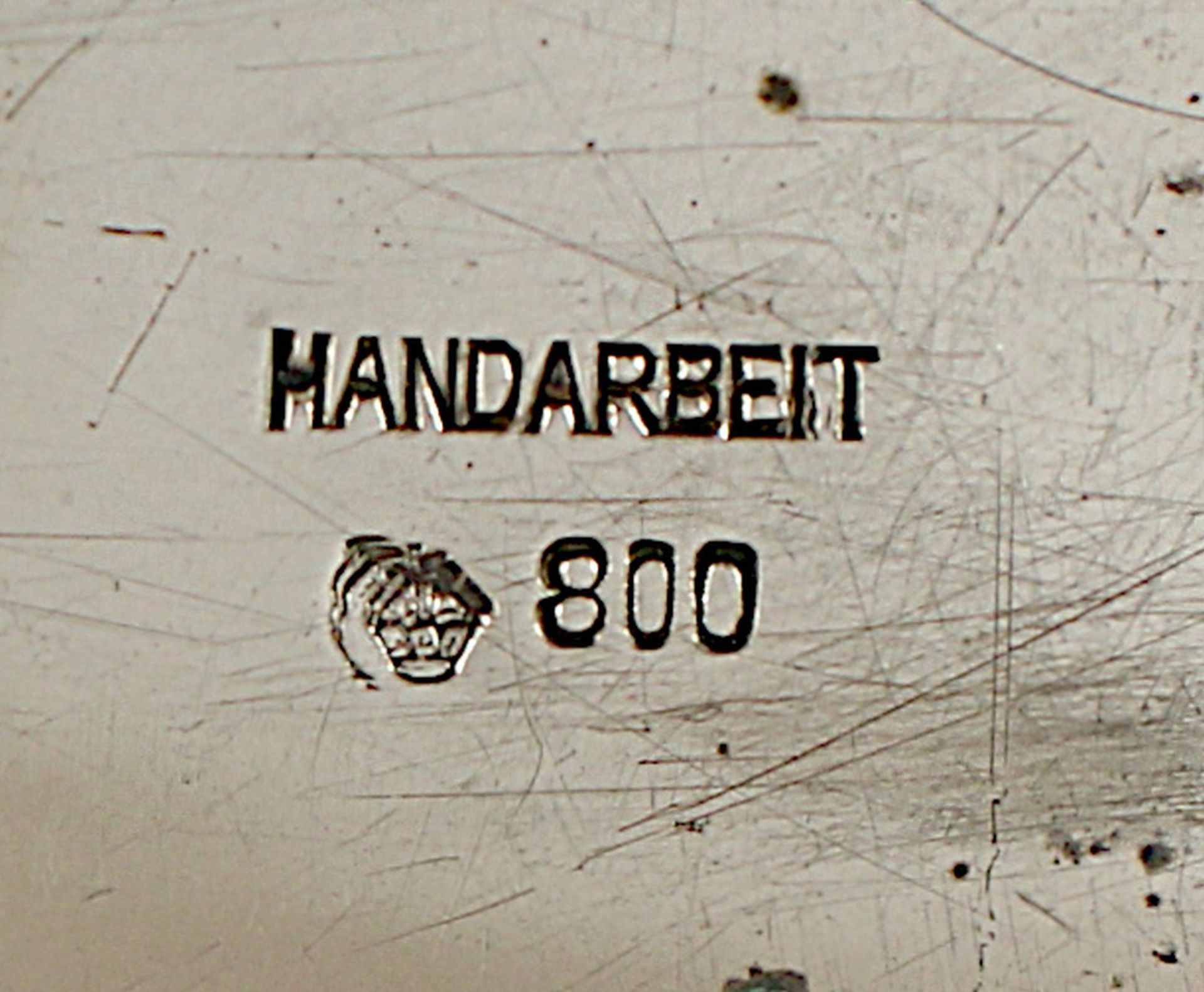 ovales Tablett, Silber 800/ooo, deutsch, 20.Jh, - Bild 2 aus 2