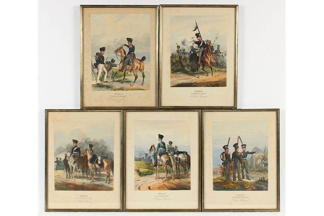 16 Uniformdarstellungen, koloriert, Preußen und England, 19.Jh., R. - Bild 3 aus 5