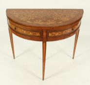 Demi-Lune-Spieltisch, Niederlande, A.19.Jh., Nachlass Grillo