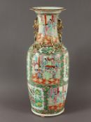 Vase, Porzellan, famille rose, Kanton, China, E.19.Jh.