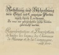 Buchband kleine Reitschule, J.E. Ridinger, Augsburg, 1781, Nachlass Grillo