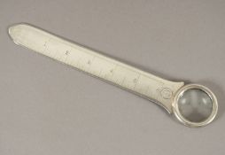 Brieföffner mit Lineal und Lupe, Silber 925/ooo, London, 1899, Nachlass Grillo