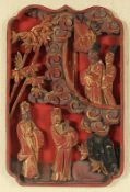 kleines Paneel, Holz, Lack, China, A.20.Jh.